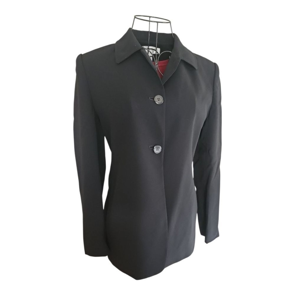 Jones New York Blazer Women 2P Black Professional Career Office Wear
